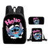 Stitch Schoolbag stitch cartoon backpack shoulder bag pencil case set