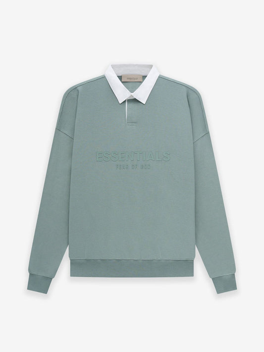 Essentials Polo Lapel Loose Fog High Street Waffle Breathable Sweatshirt