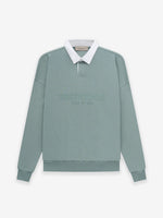 Essentials Polo Lapel Loose Fog High Street Waffle Breathable Sweatshirt