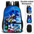 Sonic 3D Printed schoolbag backpack set