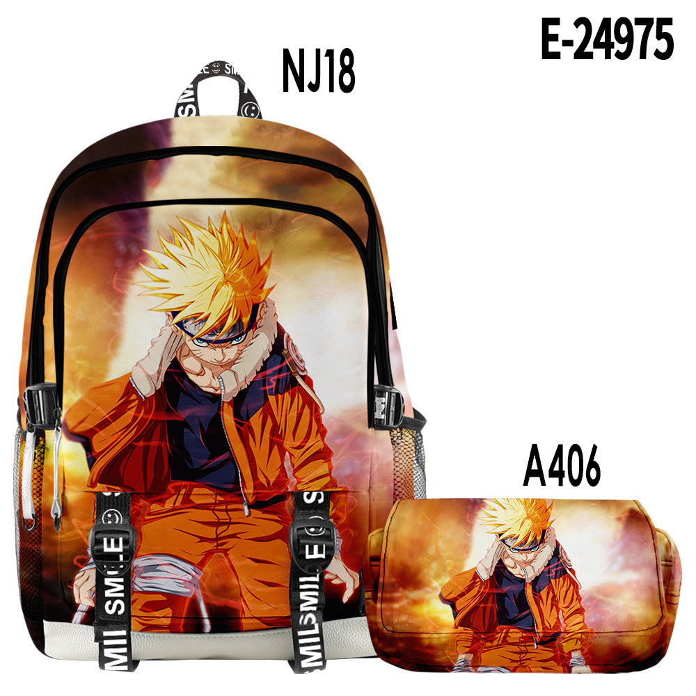 Naruto 3d backpack pencil case set
