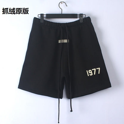 Essentials Shorts Thin Velvet Flock Logo 1977 Printed Short Pants - product image 8