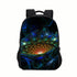 Abstract backpack schoolbag