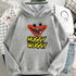 Poppy Playtime Bobbi Game Time Horror Pattern Printed Hoodie Pullover Sweatshirt