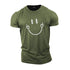 Fitness Sports Fitness Cartoon Smiley Printed Men's Casual T-shirt Gym T Shirt