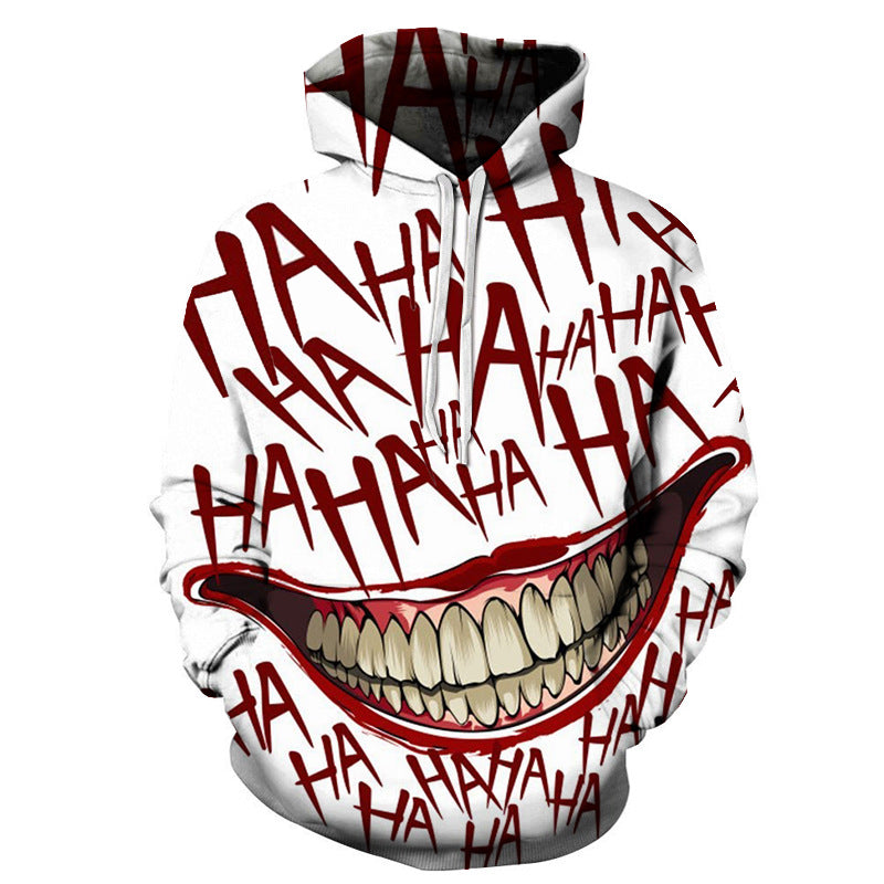 Joker Pullover Hoodie Adult 3dcolor Printing With Cap Men's Women's Pullover