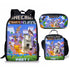 Minecraft schoolbag three-piece set lunch bag pencil case backpack set