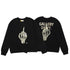 Gallery Dept Gilding Letters Skull Hand Bone Printing Sweatshirt Pullover Hoodie