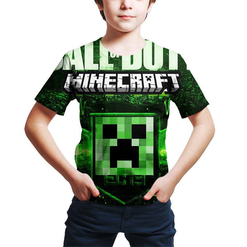 Minecraft 3d Digital Printed T Shirt Unixed T-shirt