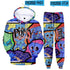 Poppy Playtime Bobbi's Game Time Hoodie Sweater Casual Jogger Pants Two-piece Set