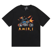 Amiri Motorcycle Skull Evil Spirit Knight T Shirt