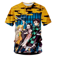 Kimetsu No Yaiba T-shirt Demon Slayer 3d Printed T Shirt