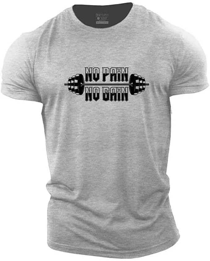 Sports Body Building Fitness Cotton Printed T Shirt Gym T-shirt