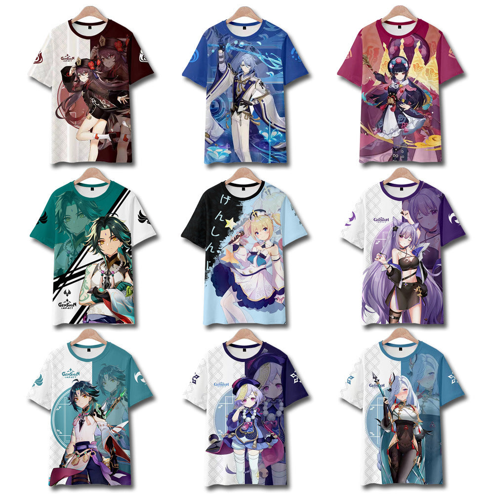 Genshin impact 3d printed unisex t shirt