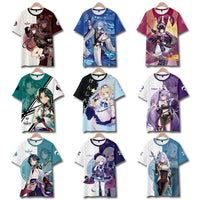 Genshin impact 3d printed unisex t shirt