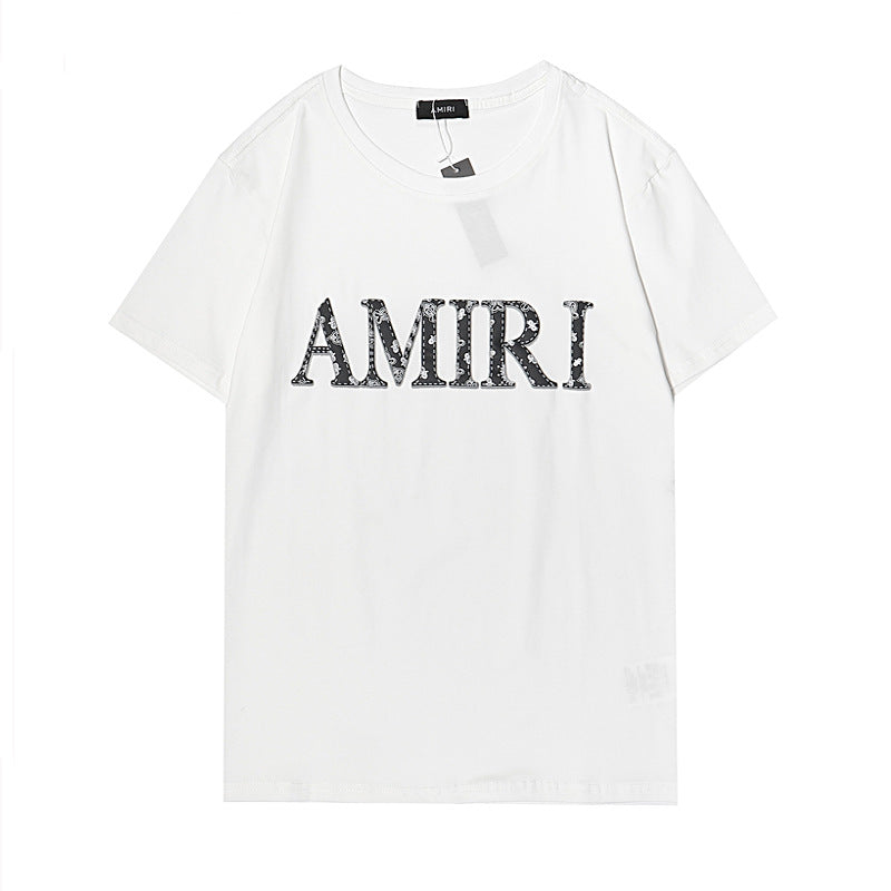Amiri Letter Print Casual Hip Hop High Street T Shirt