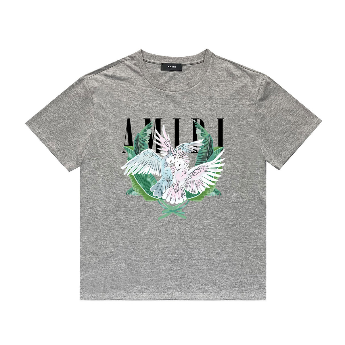Amiri Parrot Printing Casual Hip Hop  T-shirt