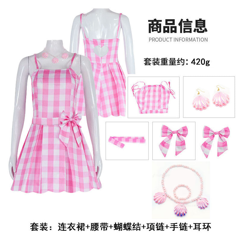 Movie Barbie Cosplay Clothing Barbie Same Style Popular Film And Television Role-playing Costume Dress Skirt