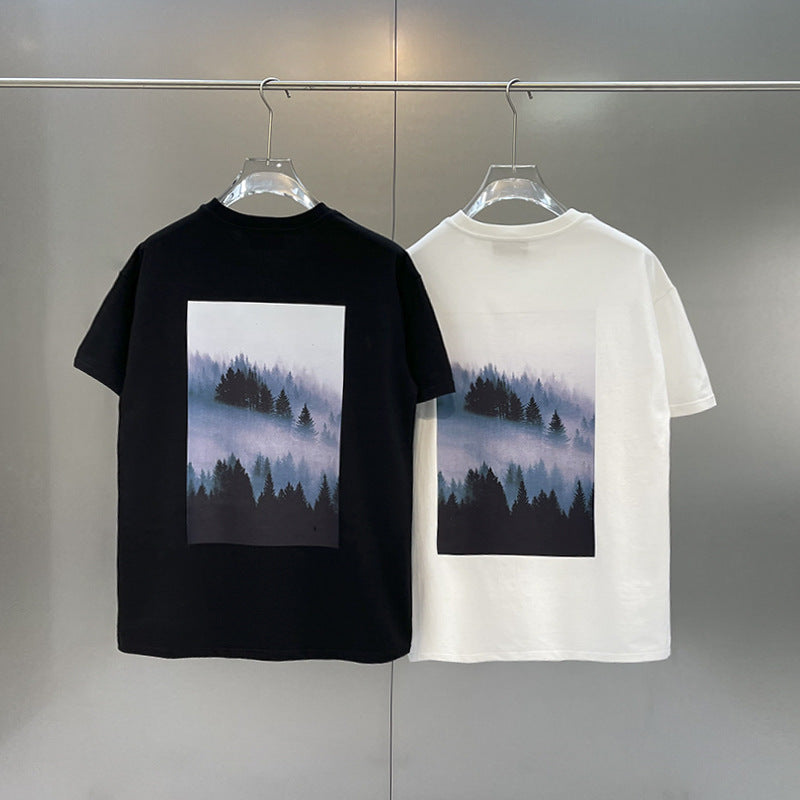Essentials Fear Of God Flower Forest Cloud Sea Printing T-Shirt - product image 1
