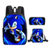 Sonic Schoolbag backpack lunch box pencil cases set