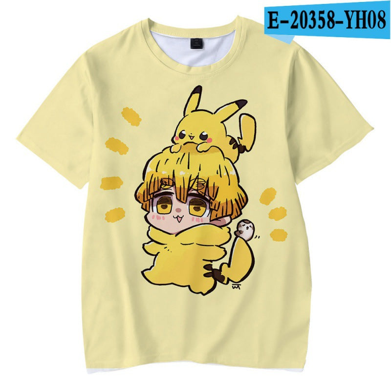 Kimetsu No Yaiba Demon Slayer 3d Printed T Shirt Unisex T-shirt