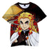 Kimetsu No Yaiba T-shirt Demon Slayer 3d Printed Unisex T Shirt