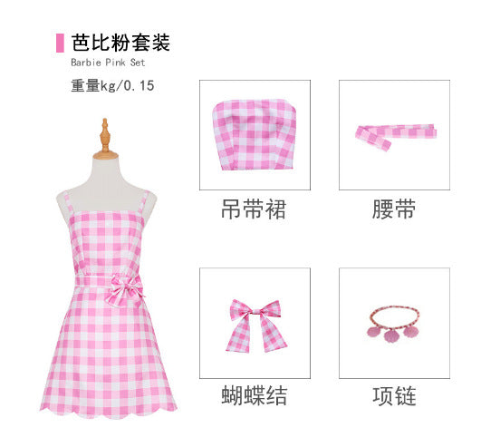 Barbie Cosplay Clothing Kenny Suit Beach Pink Dress Cosplay Halloween Clothes Dress Skirts Suits