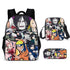 Naruto backpack schoolbags crossbody bag pencil case set