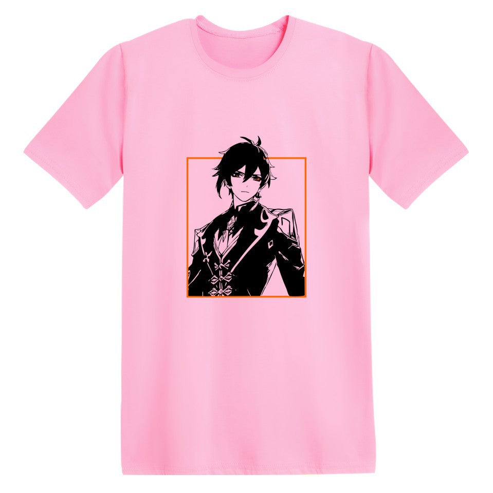 Genshin Impact Cotton Printed T Shirt Unisex T-shirt