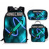 Minecraft schoolbag three-piece set lunch bag pencil case backpack set