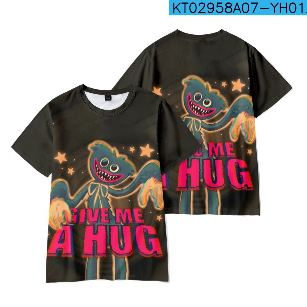 Poppy Playtime Short Sleeve T-shirt Bobby's Game Time Top 3d Digital Printing T Shirt