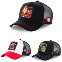 Marvel Iron Man Anime mesh cartoon baseball caps trucker hat