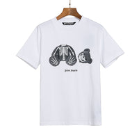 Palm Angel Broken Skull Bear Print T Shirt