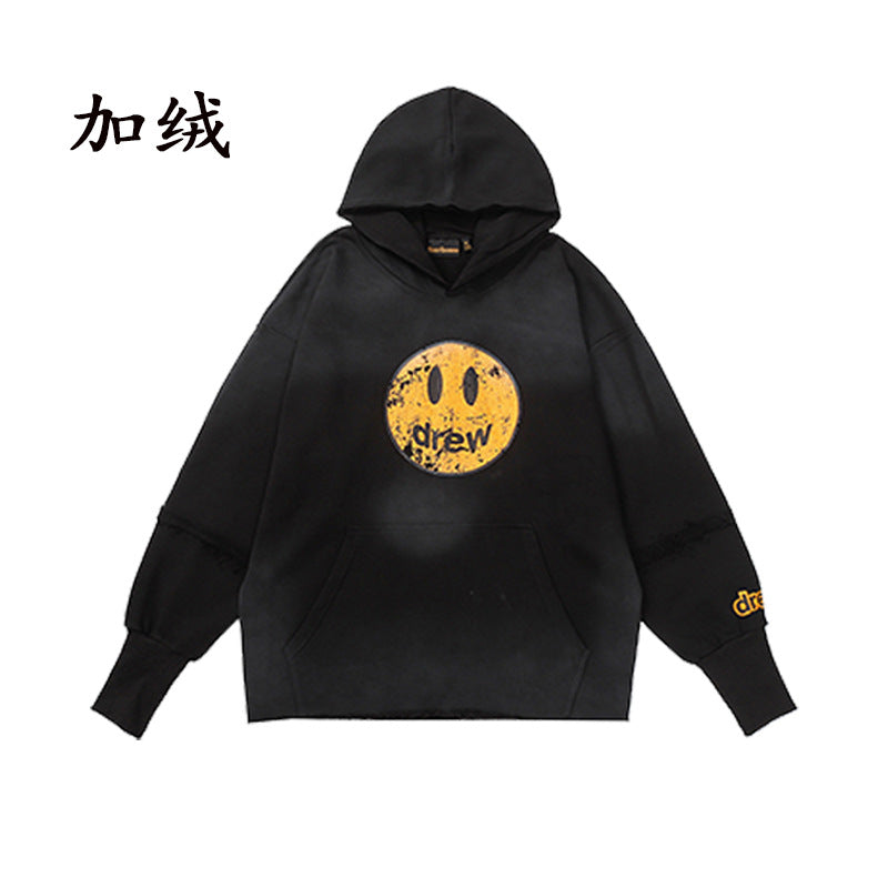 Drew Smiley Hooded Sweater Pullover Hoodie