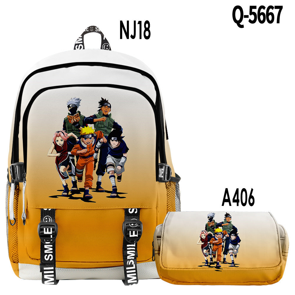 Naruto 3d backpack pencil case set