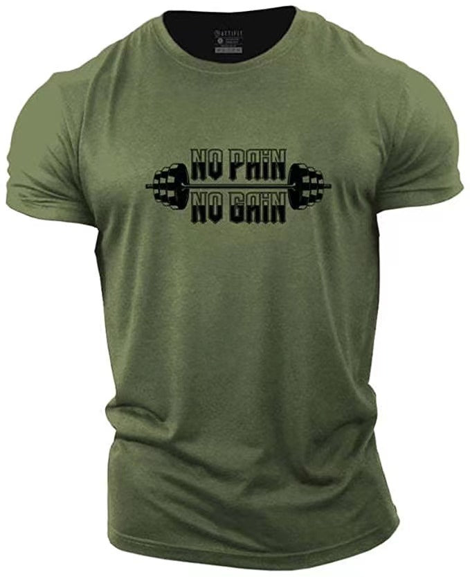 Sports Body Building Fitness Cotton Printed T Shirt Gym T-shirt