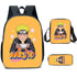 Naruto schoolbag backpack lunch box pencil cases set