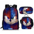 Sonic backpack schoolbag lunch bag pencil case set