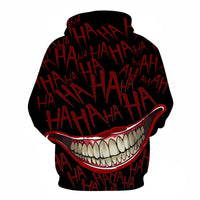Joker Pullover Hoodie Adult 3dcolor Printing With Cap Men's Women's Pullover