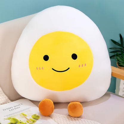 Poached Egg Doll Cushion Sofa Decoration Egg Pillow Plush Toy