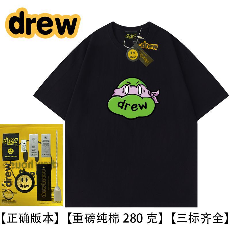 DREW HUSSRY Ninja smiley face loose Justin Biber coupleins Pure cotton half sleevet T-Shirt - product image 14