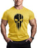 Skull Round Neck Cotton Muscle Workout Body Building  T-shirt Exercise Gym T Shirt