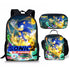 Sonic backpack schoolbag lunch bag pencil case set