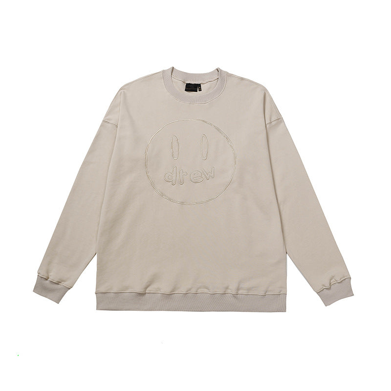 Drew Sketch Smiley Face Hoodie Pullover Sweatshirt