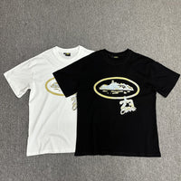 Corteiz 23 Gold Necklace Devil Island T-shirt