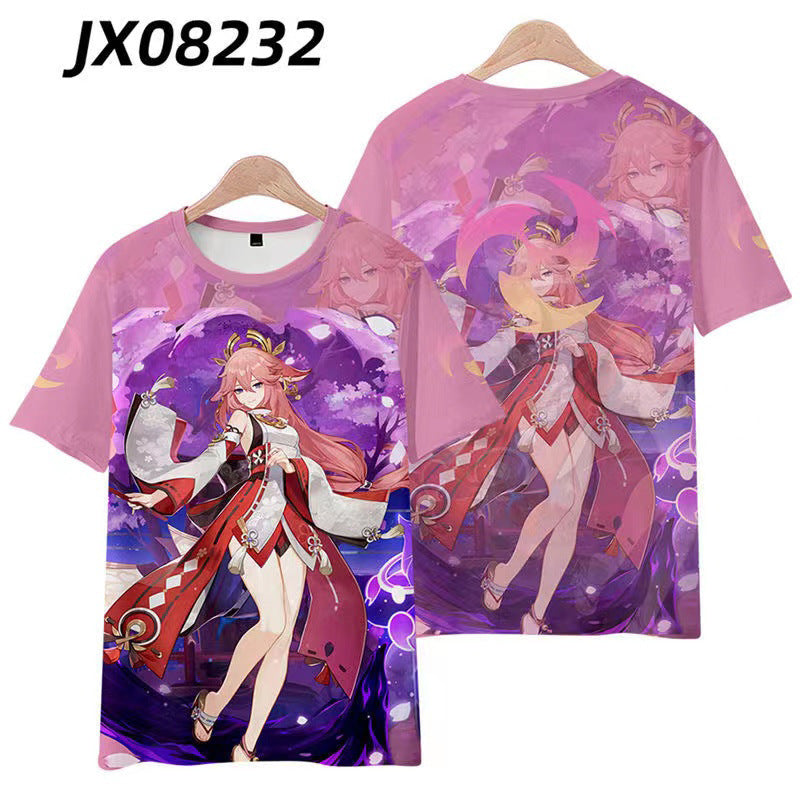 Genshin impact 3d printed unisex t shirt
