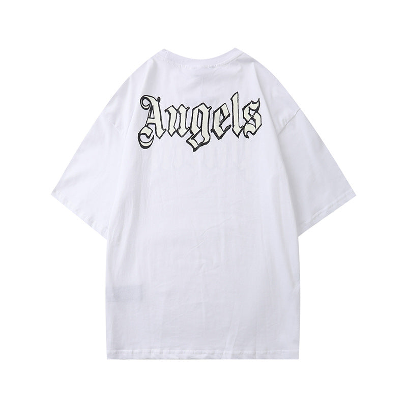Palm Angels Sulfur Cotton T Shirt Letter Print Casual T-shirt