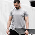 Fitness Men's Round Neck Sports Cottont T-shirt Muscle Gym T Shirt