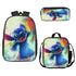 Stitch backpack schoolbag Anime lunch bag 3D Pencil case set