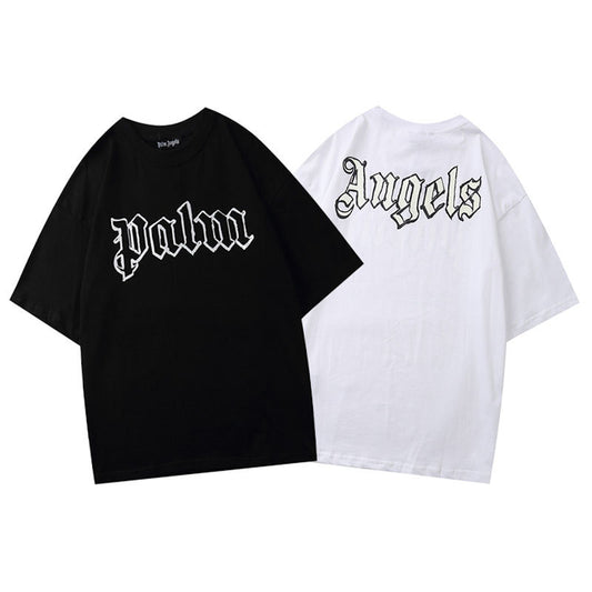 Palm Angels Sulfur Cotton T Shirt Letter Print Casual T-shirt